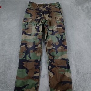 Vintage US Military Pants Men Small Green Woodland Cargo Pockets